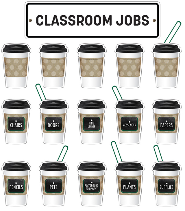 Industrial Cafe Classroom Jobs Mini Bulletin Board