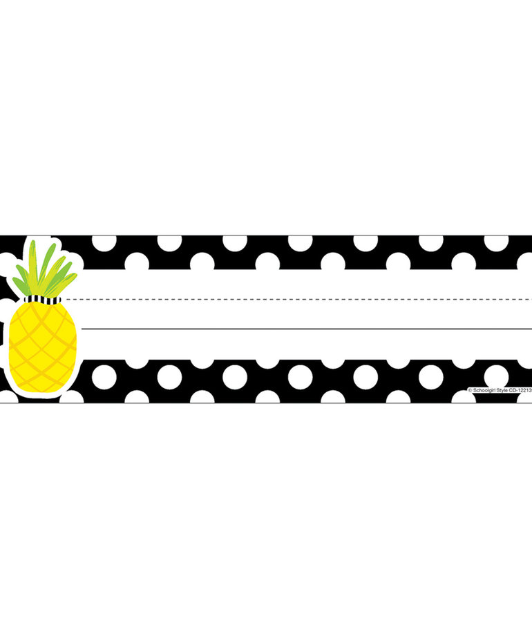 Simply Stylish Pineapple Polka Dot Nameplates