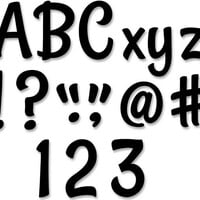 Stylish Black Designer Letters