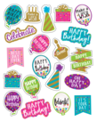 Confetti Happy Birthday Stickers