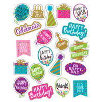 Confetti Happy Birthday Stickers