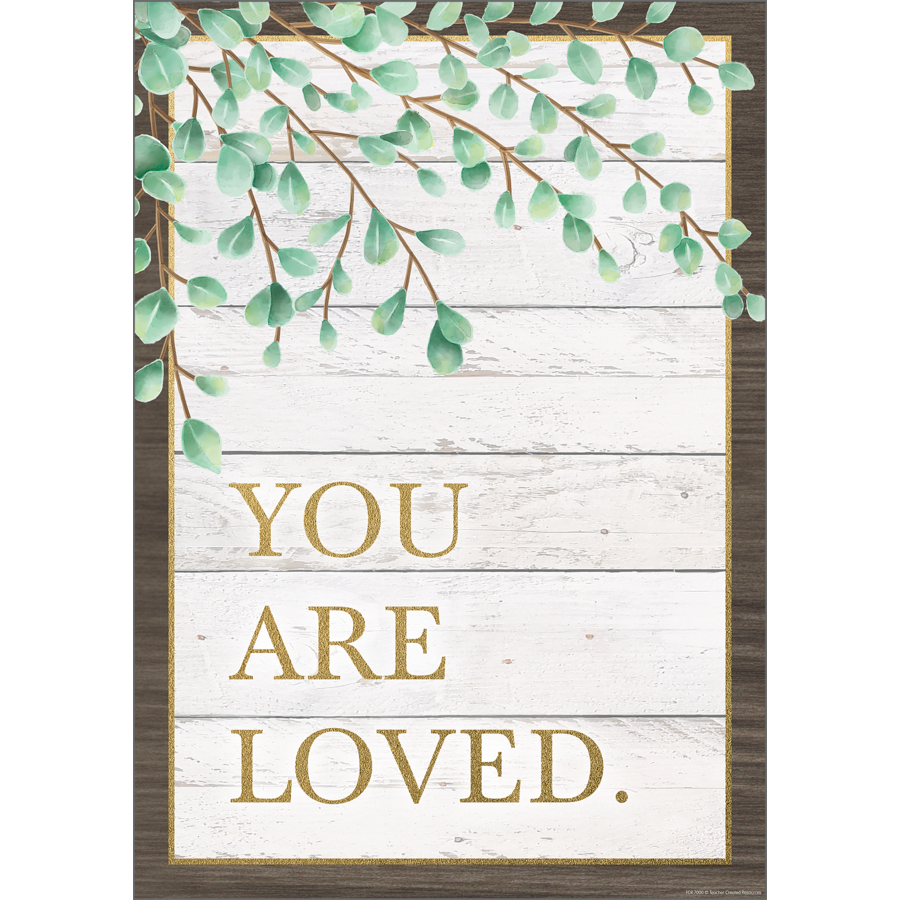 Eucalyptus You Are Loved Positive Poster
