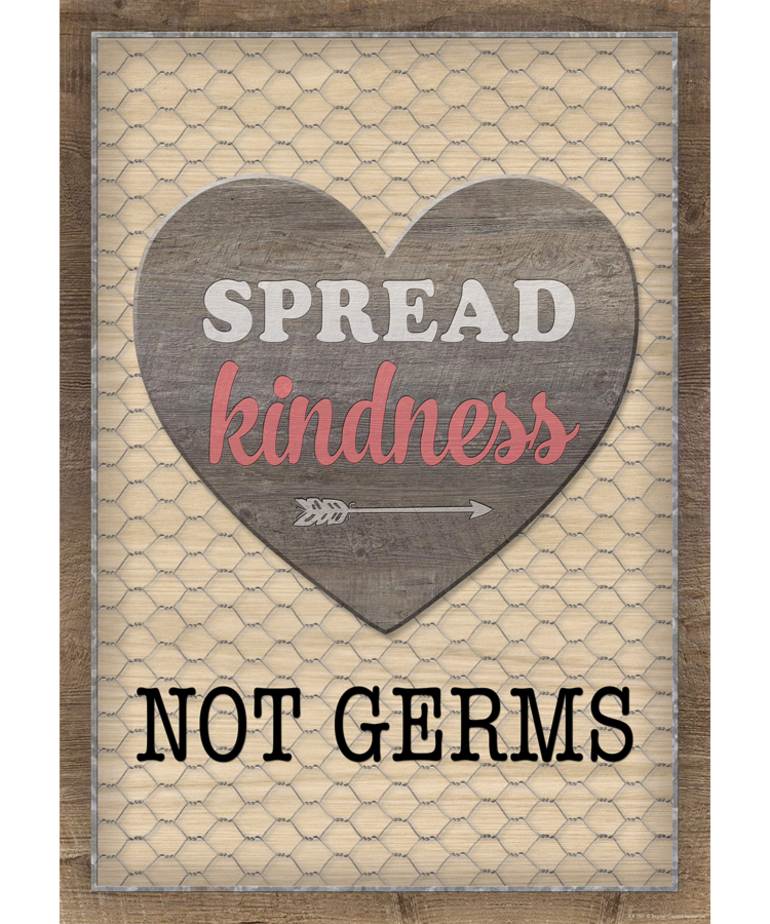 Spread Kindness Not Germs Postitive Poster
