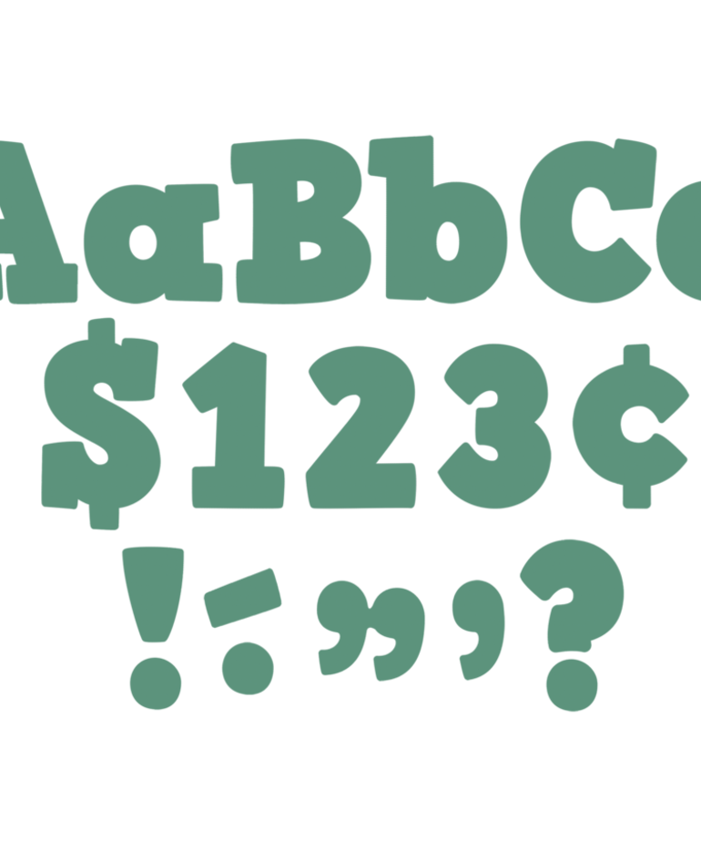 Eucalyptus Green 4" Bold Block Letters