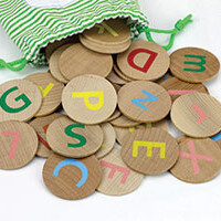 Alphabet Memory Wooden Pieces