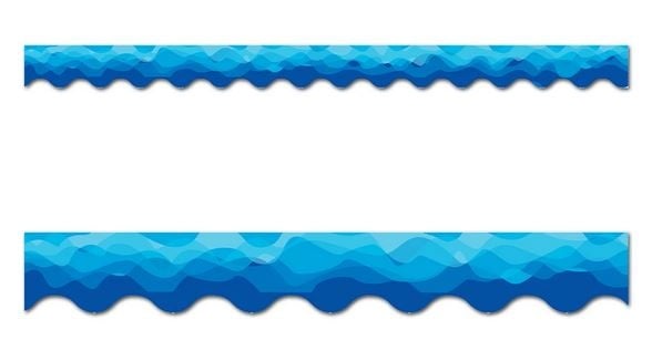 Waves of Blue Border