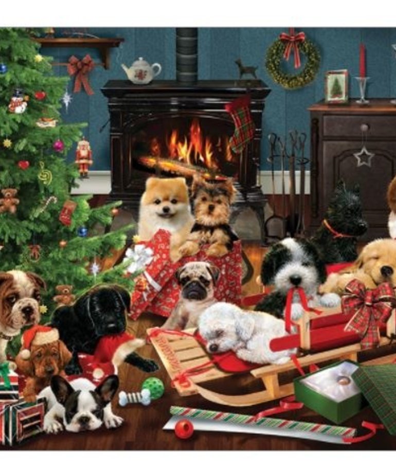 Cobble Hill Christmas Puppies Puzzle 500pc