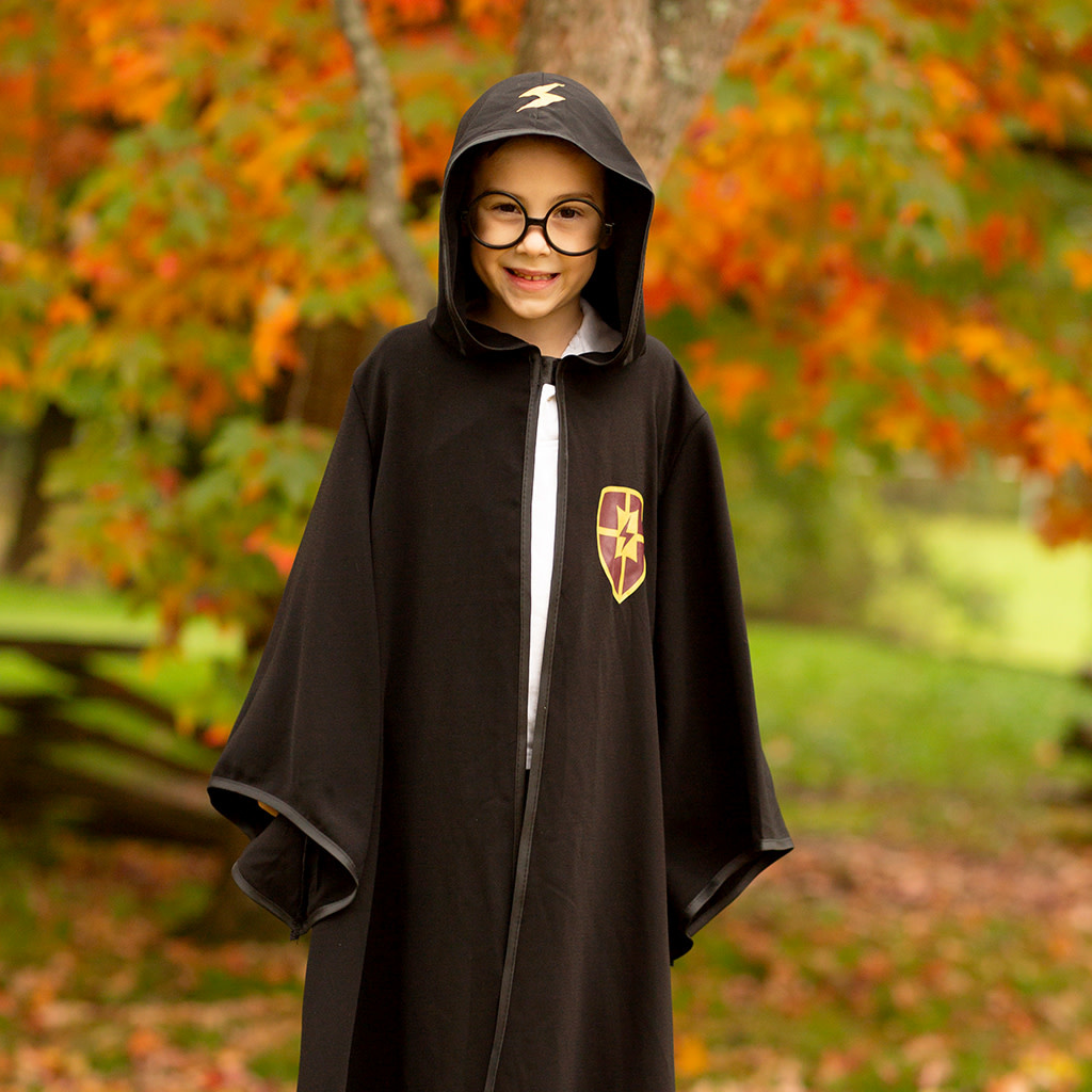 Wizard Cloak with Glasses Black (5-6)