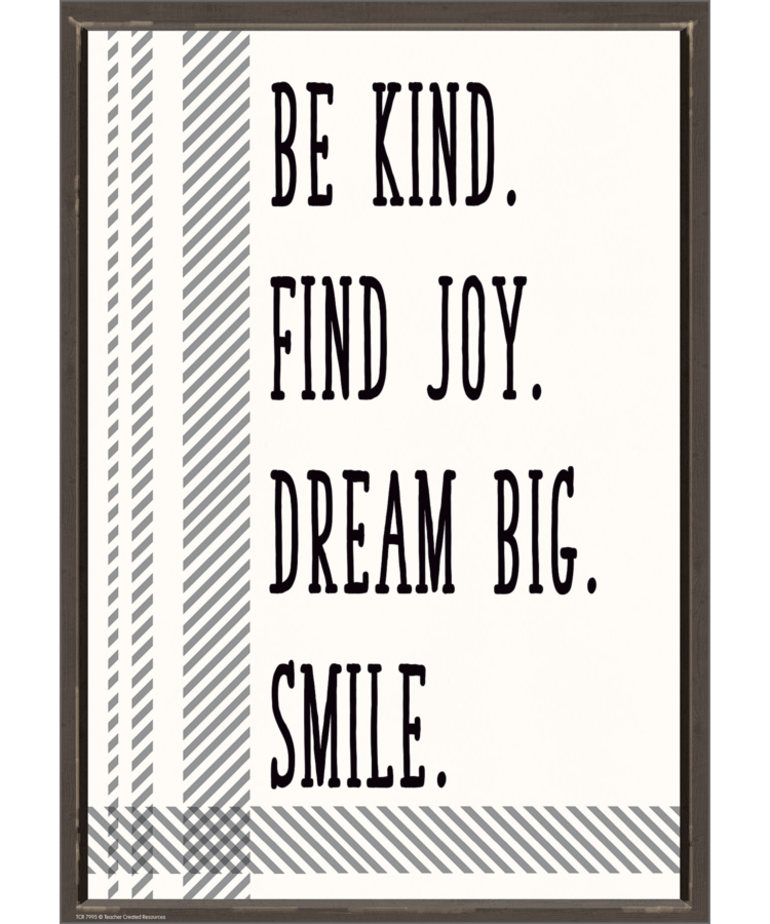 Be Kind. Find Joy. Dream Big. Positive Poster