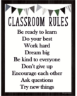 Modern Farmhouse Classroom Rules Chart