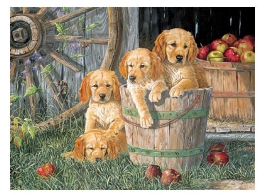 Cobble Hill Puppy Pail Family Puzzle 350pc