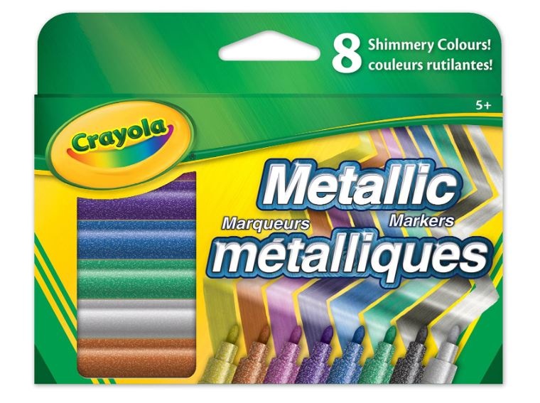 Crayola Metallic Markers, 8 Count