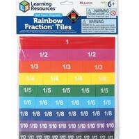 Learning Resources Magnetic Rainbow Fraction Tiles