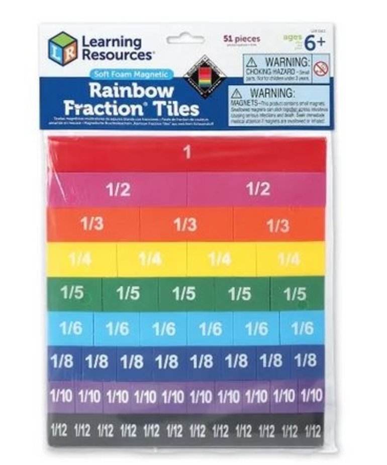 Learning Resources Magnetic Rainbow Fraction Tiles