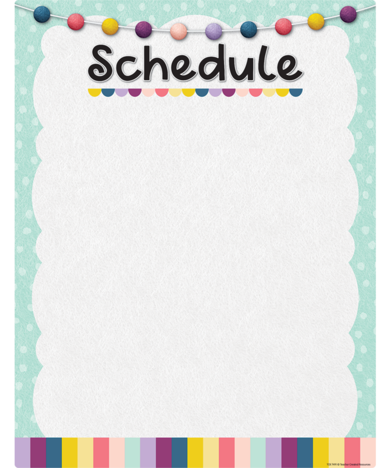 Oh Happy Day Write On/Wipe Off Schedule Chart