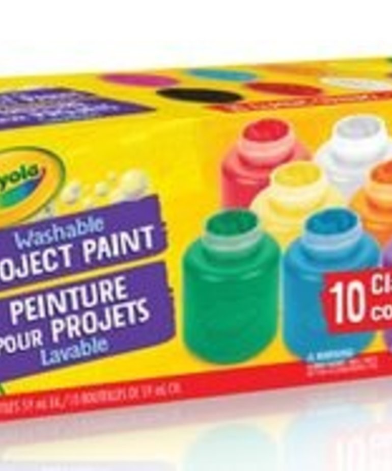Crayola Washable Project Paint 10ct Classic Colors