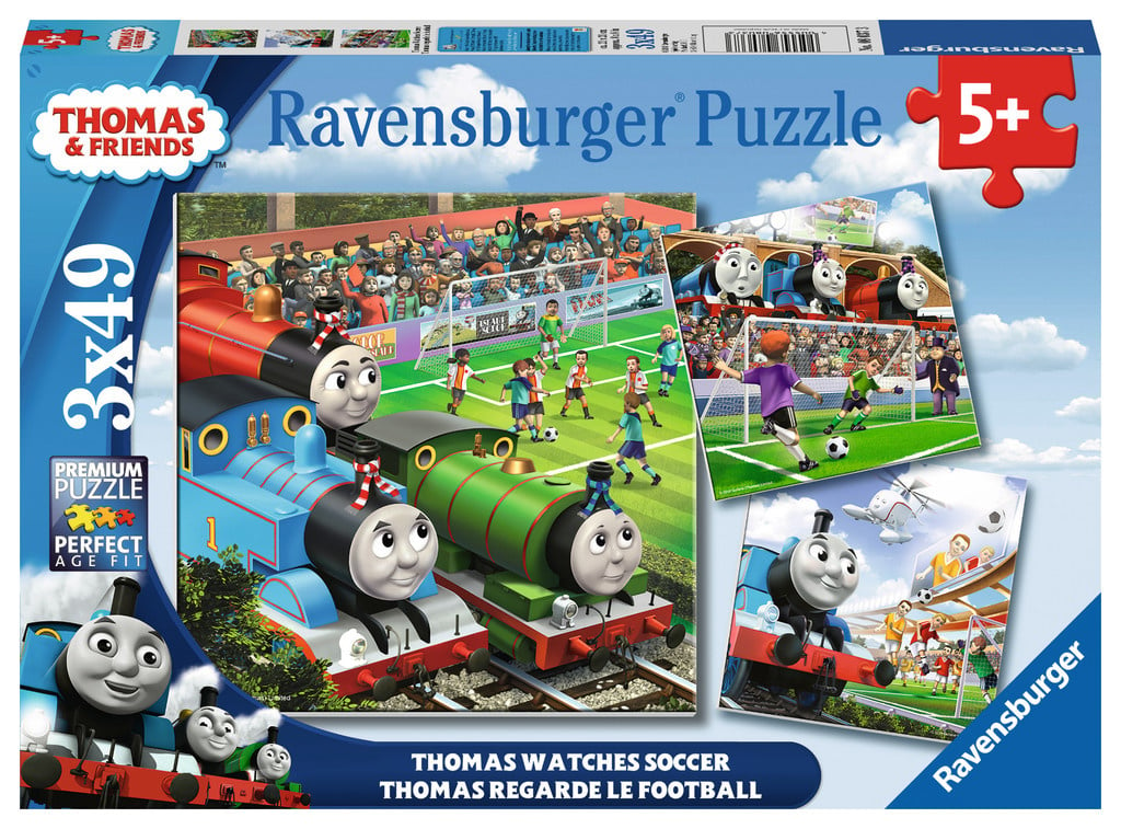 Ravensburger Thomas the Train  Watches Soccer 3X49pc Puzzle