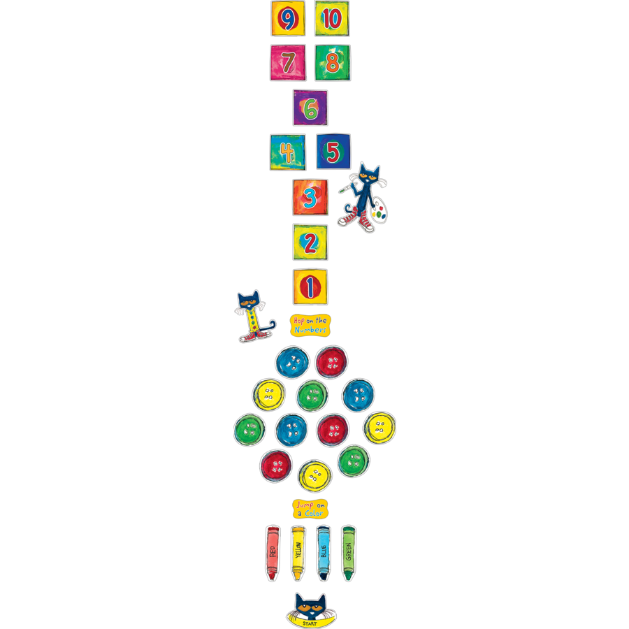 Pete the Cat Numbers & Colors Sensory Path