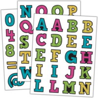 Chalkboard Bright Alphabet Stickers