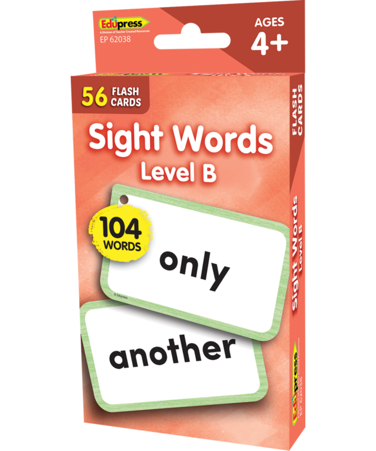 Sight Words Flash Cards- Level B