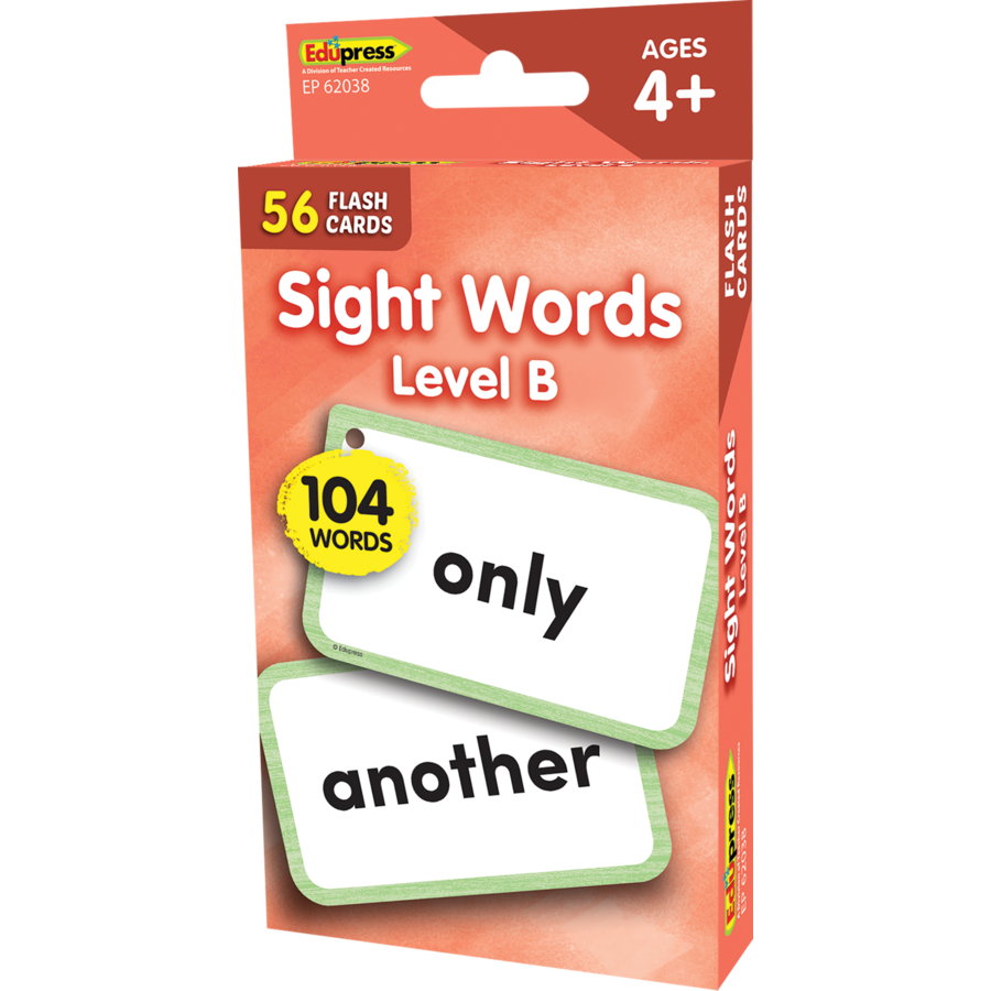 Sight Words Flash Cards- Level B