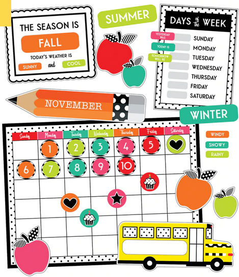 Black, White & Stylish Brights Calendar