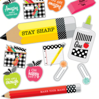 Black,White & Stylish Brights Stylish Supplies