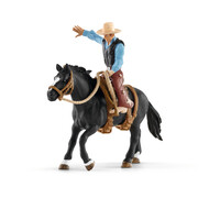 Schleich Saddle Bronc Riding Cowboy