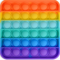 Push Bubble Rainbow Square