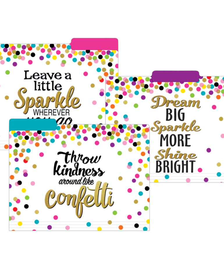 Confetti File Folders