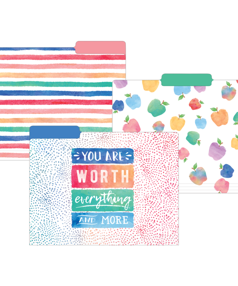 Watercolor File Folders