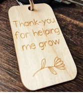 Thank You For Helping Me Grow Keychain