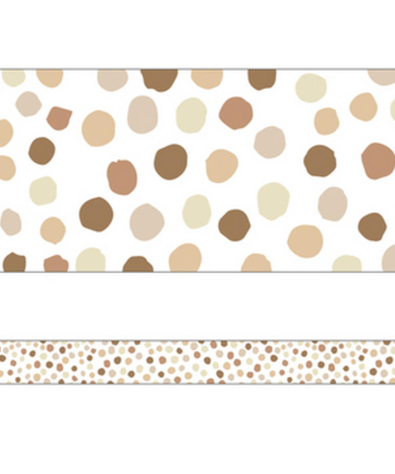 Simply Stylish Natural Polkadots Border