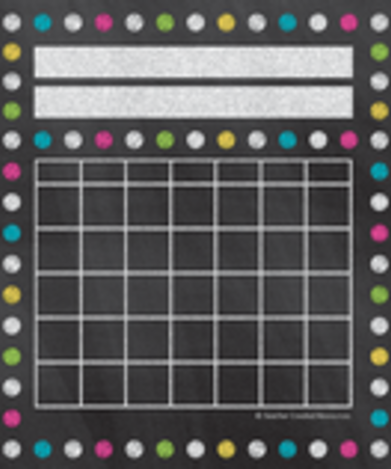 Chalkboard Brights Incentive Charts