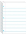 Write On/Wipe Off Notebook Paper 18PK