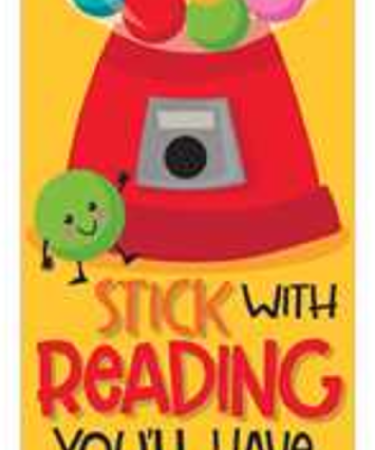 Stick With Reading Bubblegum Scented Bookmark
