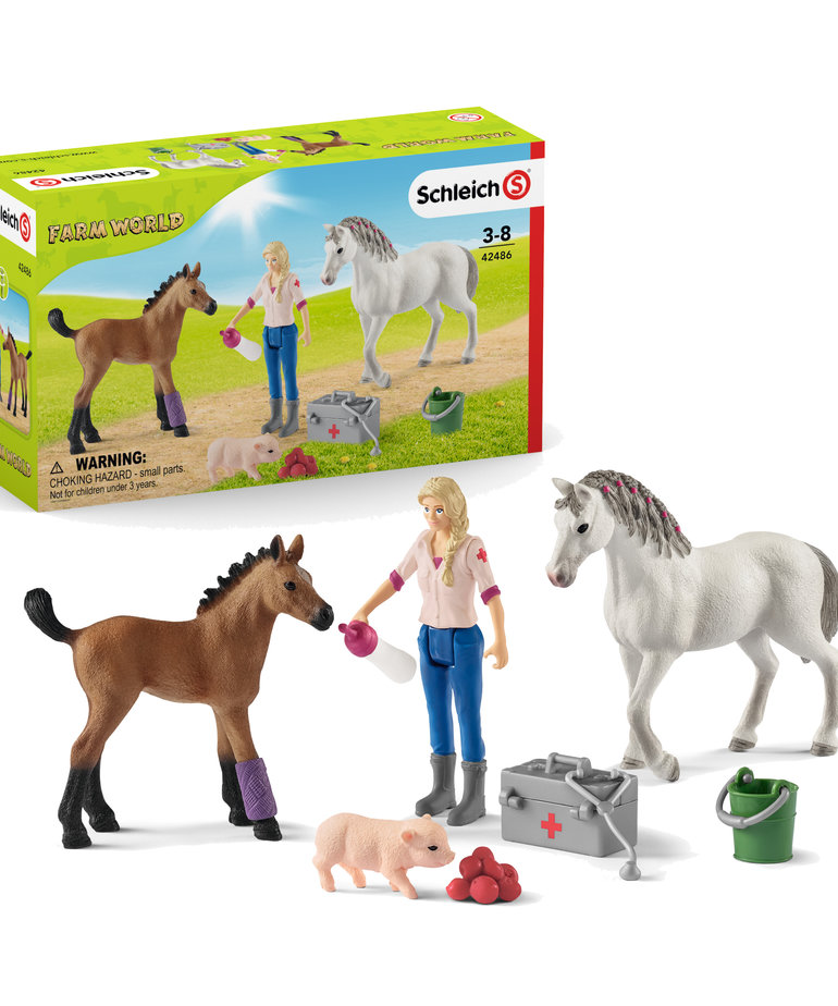 Schleich Vet Visiting Mare and Foal