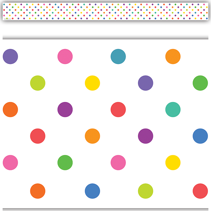 Colorful Dots Straight Border