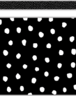 White Painted Dots on Black Straight Border