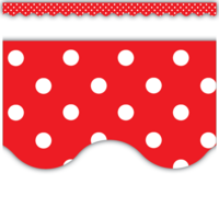 Red Polka Dot Scalloped Trimmer