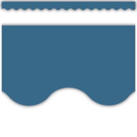 Slate Blue Scalloped Border