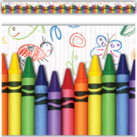 Crayons Straight Border