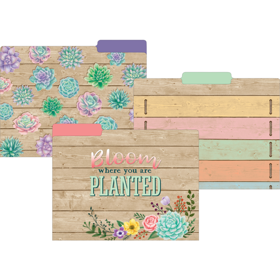 Rustic Bloom File Folders