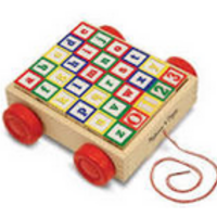Classic ABC Block Cart