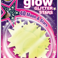 Glow Glitter Moon and Stars