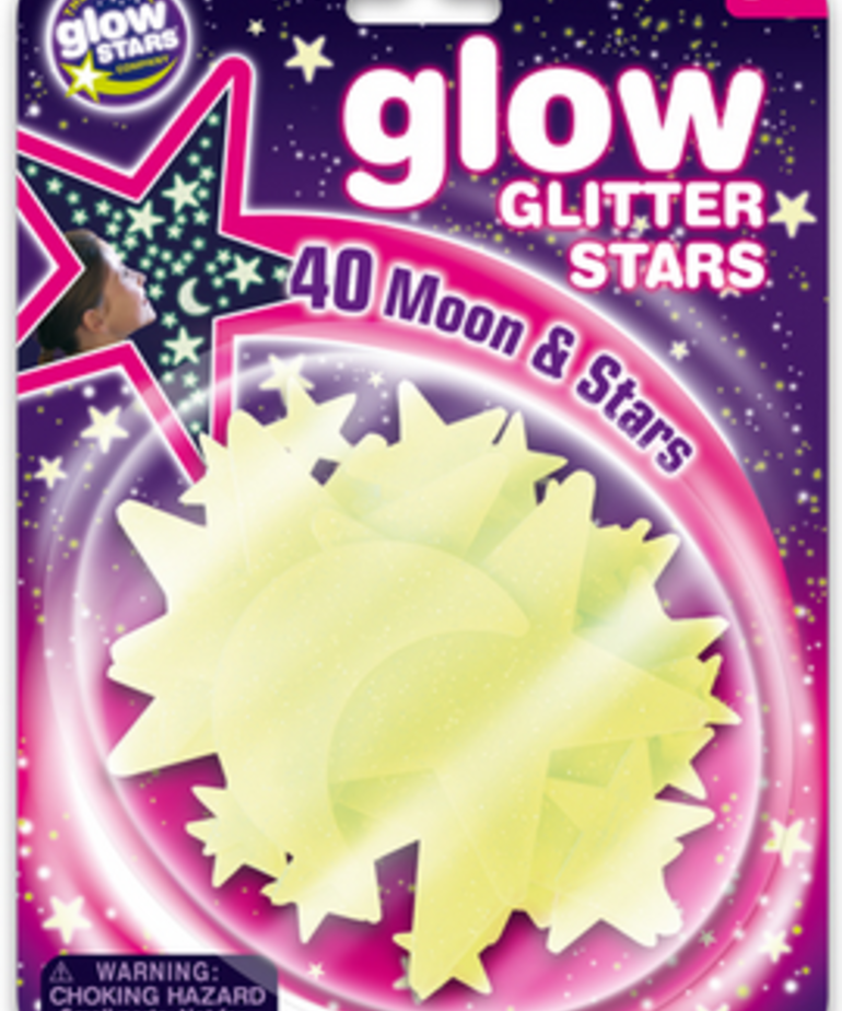 Glow Glitter Moon and Stars