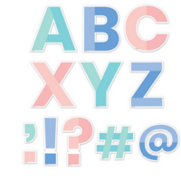 Color Block Designer Letters