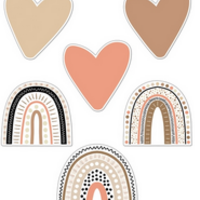 Simply Stylish Boho Rainbow & Hearts Accent