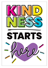 Kind Vibes Kindness Starts Here Poster