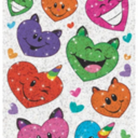 Uni-Cats Hearts Stickers